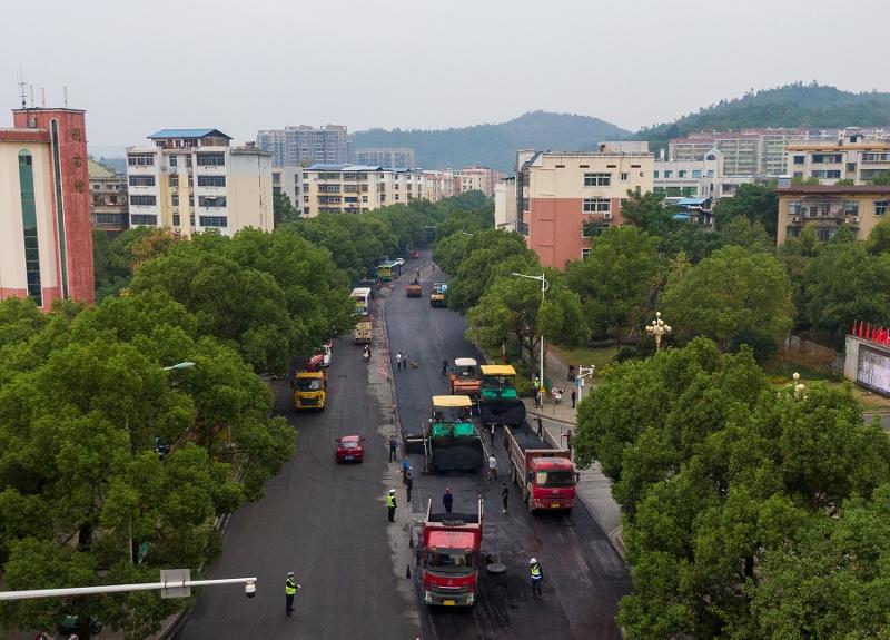 公司郴州應急搶險項目蘇仙北路第一施工節點建設完工