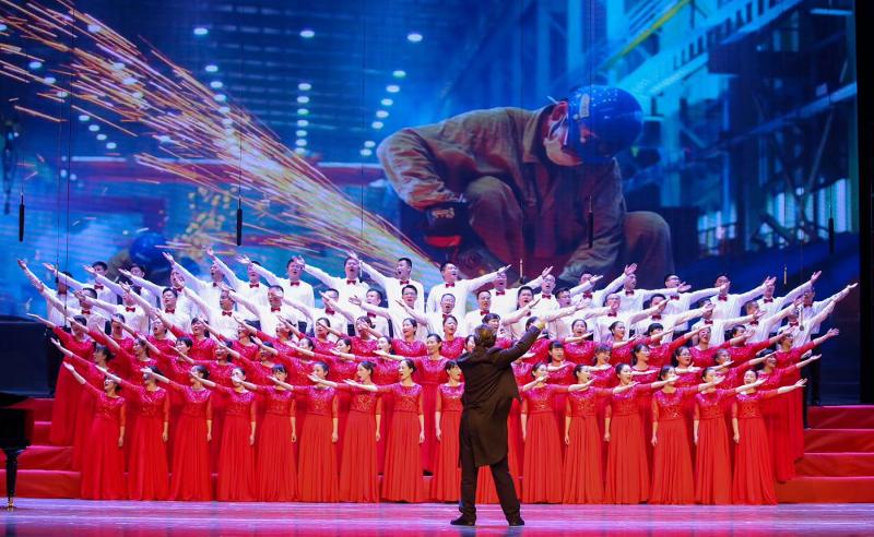 建國70周年四化建職工參加岳陽市百萬職工同聲唱歌詠大賽